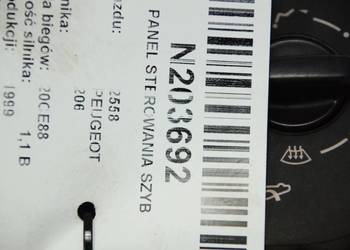 PANEL STEROWANIA SZYB PEUGEOT 206