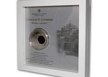 Srebrna Moneta WINDOWS OF HEAVEN - St. Catherine's Bethlehem - Cook Islands