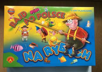 Super gry planszowe -Rajd po Polsce. Na rybach. ALEXANDER. Jak NOWE.