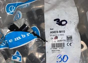 Końcówka oczkowa miedziana izolowana Cembre 35mm2 M10 x30