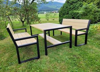 Nowoczesne Meble ogrodowe  loft stalowe metalowe nogi taras ogród