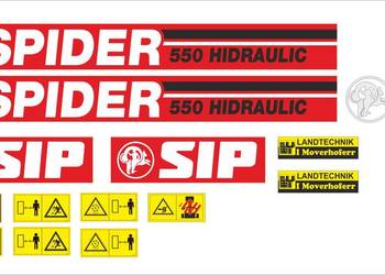 Naklejki przewracarka SIP SPIDER 550