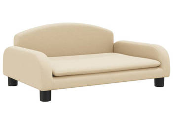 Sofa dla dzieci kremowa 70x45x30 cm obita tkaniną WM-3196357