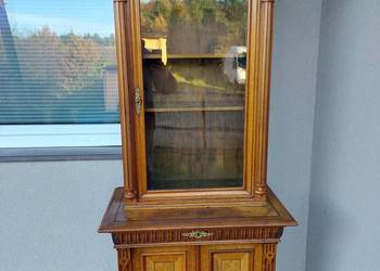 Stary mały kredens eklektyczny około 1900r komoda witryna E233