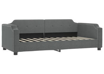 Sofa z funkcją spania ciemnoszara obita tkaniną 100x200 cm WM-354211