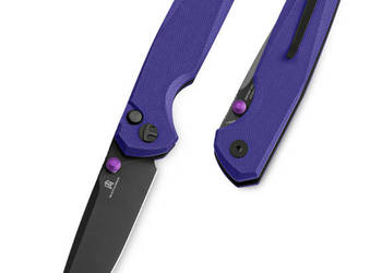 Nóż składany Bestechman Velix Purple G10, Black PVD 14C28N by Ostap Hel (B…