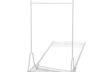 vidaXL Wieszak na ubrania ze stali, biały（SKU:242999）