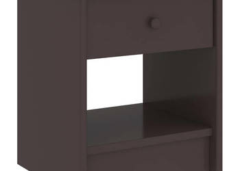 Szafka nocna ciemny brąz 35x30x40 cm lite drewno sosnowe WM-322224