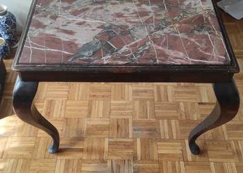 Stolik Kawowy z Marmurowym Blatem – Styl Ludwikowski / Antyk