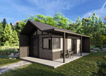 Działka z ramą domku letniskowego Tiny House