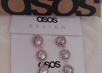 ASOS/ Bogato zdobione kolczyki ślubne z Londynu, NOWE
