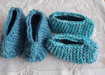 2 pary niebieskich kapci 35-37