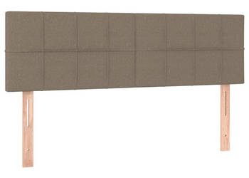 Zagłówek do łóżka z LED taupe 144x5x78/88 cm tkanina WM-3121614