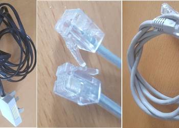 kabel przewód telefoniczny internetowy sieciowy RJ45   RJ11