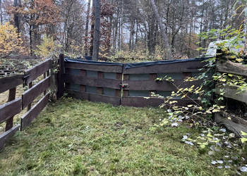 Działka leśna ZL ogrodzona nad jeziorem