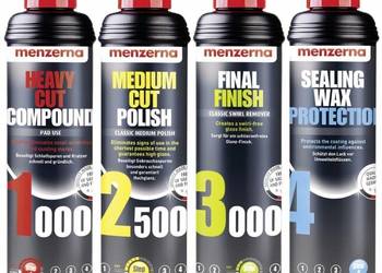 Zestaw past polerskich Menzerna 1000/2000/3000/Mleczko + GRATISY