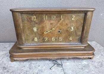 Stary zegar bufetowy Kohler art deco balansowy kominkowy film gongu F076