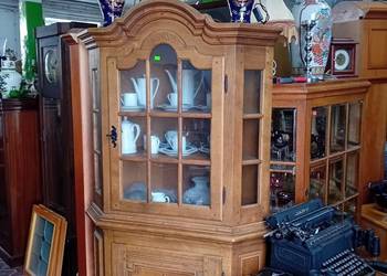 Witryna narożna dębowa