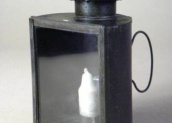 Lampa świecowa latarnia na świeczkę półokrągła antyk pierwsza ćw. XX wiek