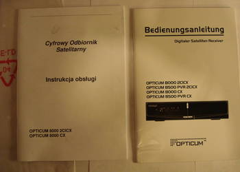 Opticum 8000 CX ,8000 2CICX ,8500 PVR CX ,Instrukcja obsługi