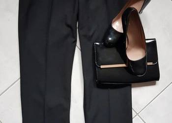 spodnie w kant szykowne eleganckie wizytowe garniturowe