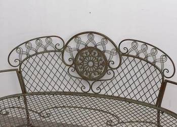 Metalowa Ławka Ogrodowa Tarasowa - Patyna - Krzesło Prezent Styl - Dom