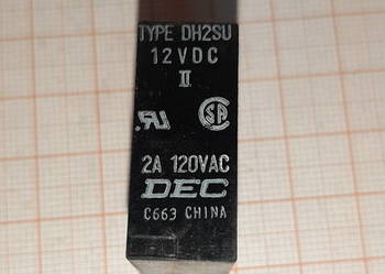 Przekaźnik DEC DH2SU 12VDC 2A 120VAC  1szt. (A79)