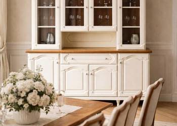 Witryna 181 Barek Bez Szprosów Ecru Bekas Meble Dąb Natura