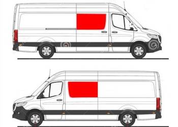 Szyba boczna Sprinter III po 2018r nowa ciemna prawa lub lewa