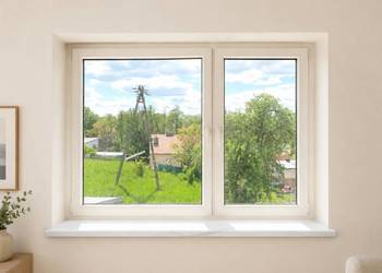 Okno PCV 208 × 148 cm z roletami dzień/noc + opcjonalny parapet