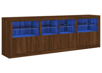 Szafka z oświetleniem LED brązowy dąb 202x37x67 cm WM-3209015