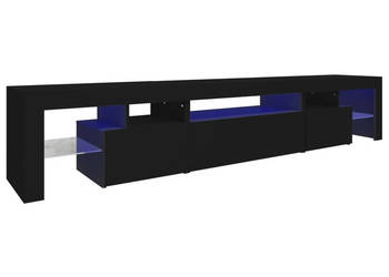 Szafka pod TV z oświetleniem LED czarna 215x365x40 cm WM-3152795