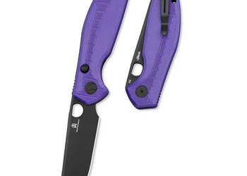 Nóż składany Bestechman Angry Owl Purple G10, Black PVD D2 by Keanu Alfaro…