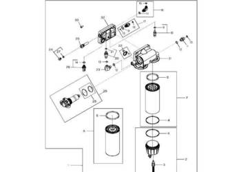 John Deere 9470RX - Filtr paliwa RE541394 (Silnik)