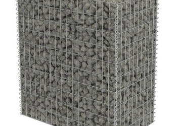 Podwyższona donica gabionowa galwanizowana stal 90x50x100 cm WM-143568