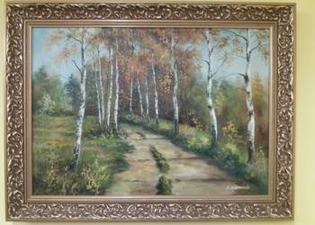 obraz olejny na płótnie w ramie, 82x62 cm