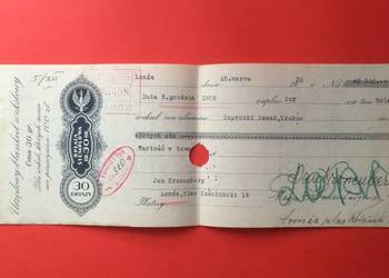 ( 1532 ) Weksel Wystawiony W Łomży 29