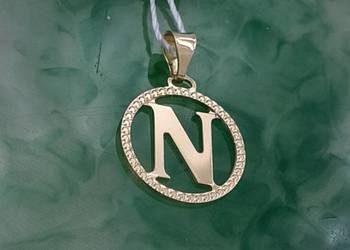 -20% Wisiorek Złoty pr.585 Literka N Z-1195