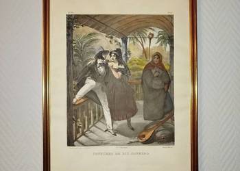 Obraz / Lithografia XIX wiek Johann Moritz Rugendas