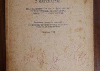Tematy egzaminów wstępnych z matematyki 1967