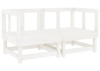 vidaXL 7-cz. zestaw mebli ogrodowych, biały(SKU:3186404)