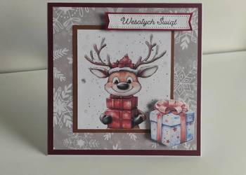 Kartka ręcznie robiona handmade świąteczna Boże Narodzenie Kartka ręcznie robiona handmade świąteczna Boże Narodzenie