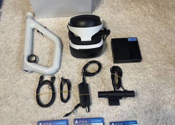 PlayStation VR V1 + Kamera V2 + Kontroler AIM + Gry – komplet ORI