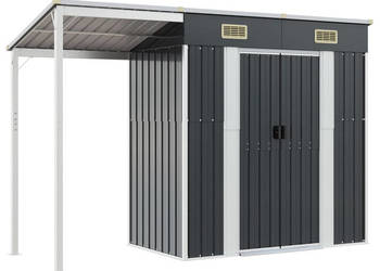 Szopa z wiatą antracyt 277x1105x181 cm stal WM-364526