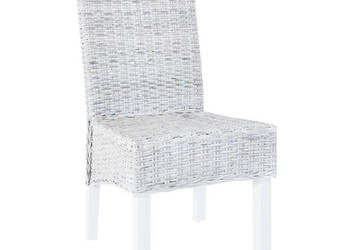 Krzesła stołowe 2 szt. jasny brąz rattan Kubu i drewno mango WM-246654