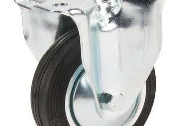 Koła skrętne z czarnymi oponami gumowymi 3478DVJ125P62