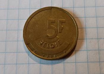5 FRANKÓW 1986 ROK - BELGIA