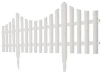 vidaXL Obrzeże ogrodowe, 17 szt., 10 m, białe(SKU:41227)