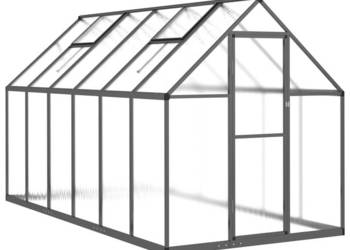 Szklarnia z ramą antracytowa 334x169x195 cm aluminiowa WM-3266328