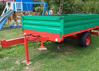 Przyczepa jednoosiowa nowa  z wywrotem 3 strony